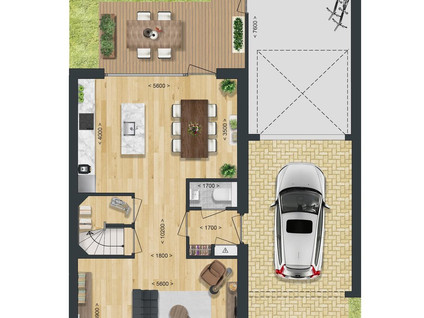 Type A9: Twee-onder-een-kapwoning 