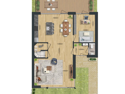 Type A6: Twee-onder-een-kapwoning 