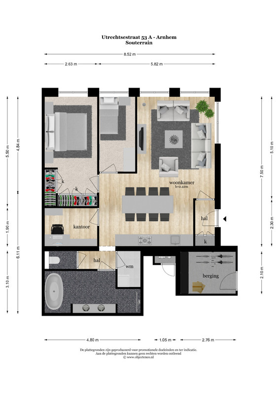 Appartement te koop: Utrechtsestraat 53B, Arnhem