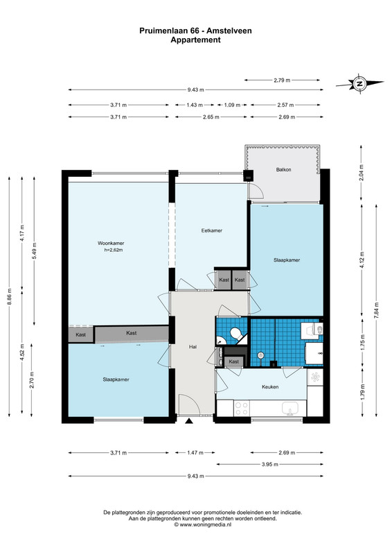 Appartement te koop: Pruimenlaan 66, Amstelveen