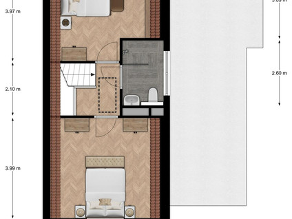 Hoekwoning met verlengde kap 
