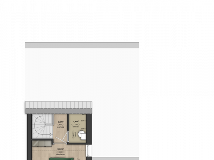 Verdieping -hoek-/tussenwoningen (type 3A) 