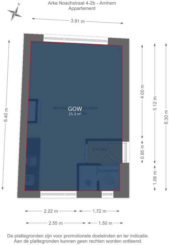 Studio te koop: Arke Noachstraat 4-2B, Arnhem