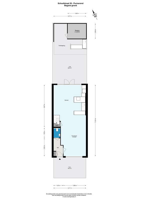 Tussenwoning te koop: Schoofstraat 28, Purmerend