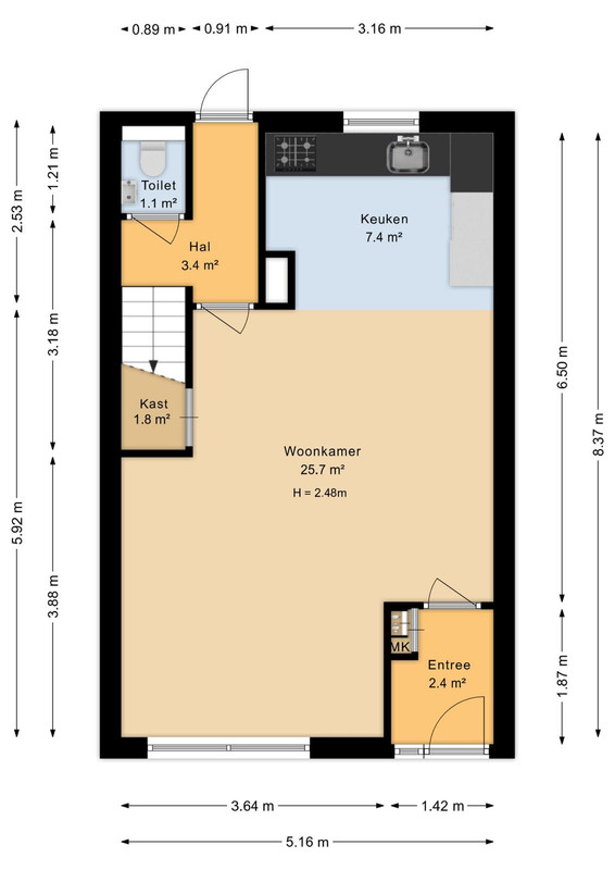 Tussenwoning te koop: Alkmaarsingel 210, Arnhem