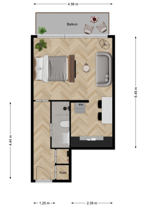 Studio te koop: Holysingel 210, Vlaardingen