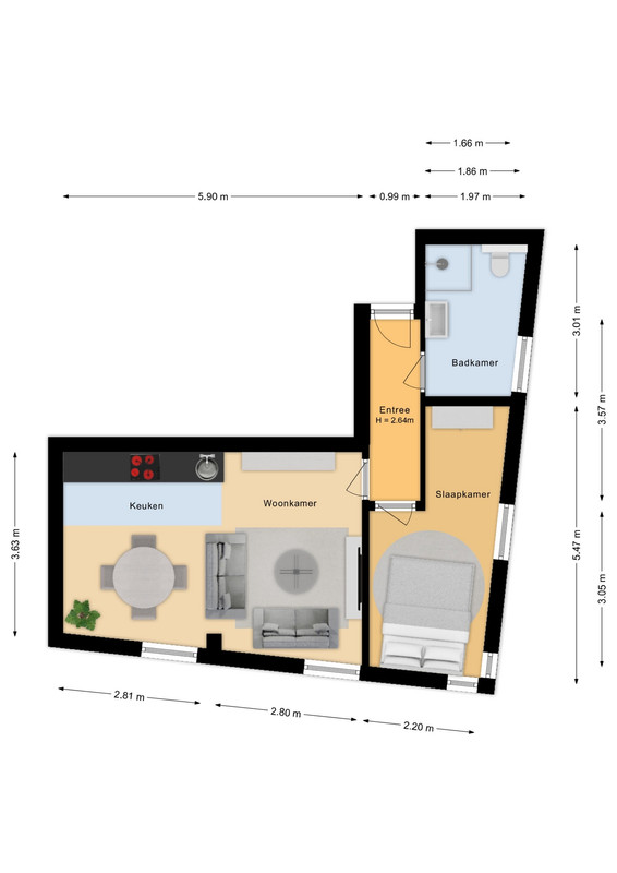 Studio te koop: Molenveldlaan 1A12, Nijmegen