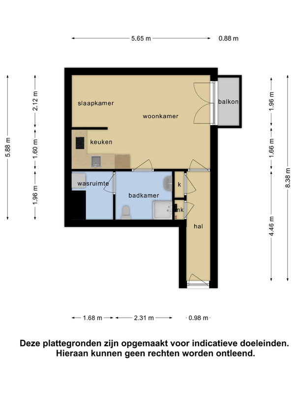 Studio te huur: Rentmeesterstraat 54A, Almere