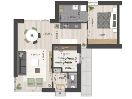 Patiowoning 1-laags 
