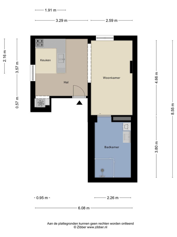 Studio te koop: van Oldenbarneveltstraat 61B, Nijmegen