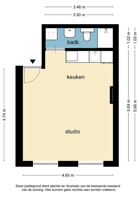 Studio te koop: van Hasseltkade 13B04, Maastricht