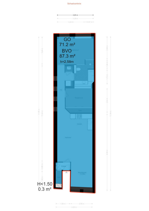 Studio te koop: Kerkstraat 125O, Amsterdam