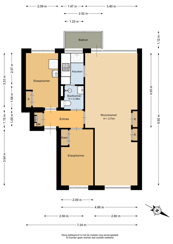Appartement te koop: Nobelstraat 5B, Rotterdam