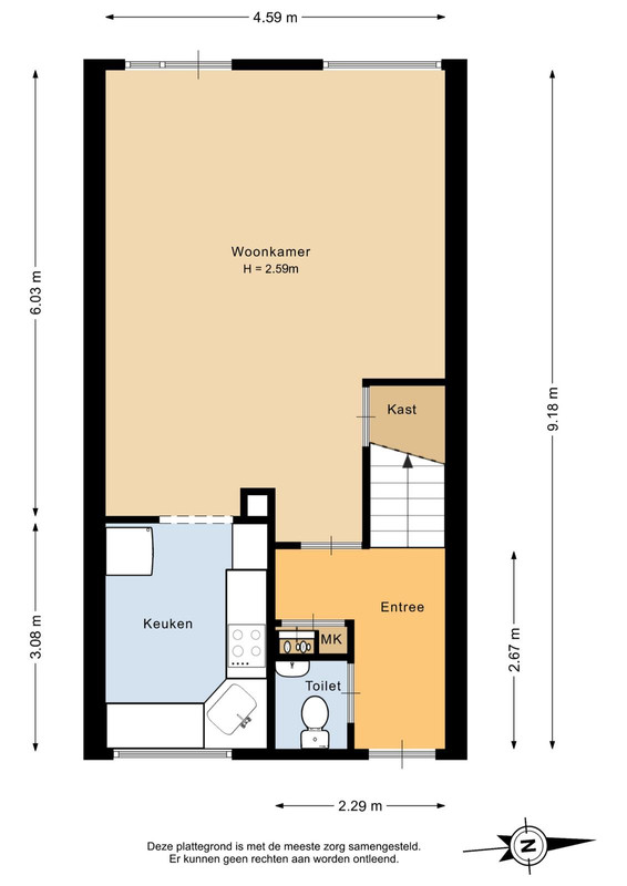 Tussenwoning te koop: Kruiszwin 2270, Julianadorp