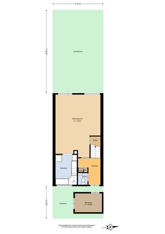 Tussenwoning te koop: Kruiszwin 2270, Julianadorp
