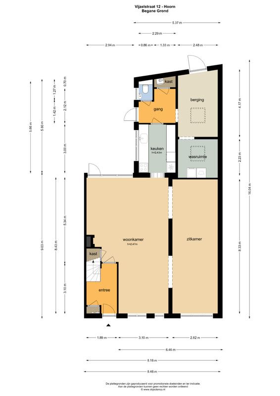 Tussenwoning te koop: Vijzelstraat 12, Hoorn
