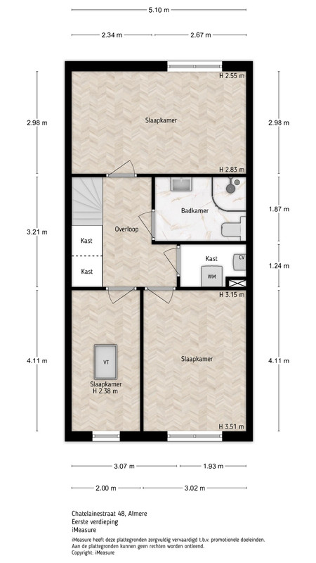 Tussenwoning te koop: Chatelainestraat 48, Almere