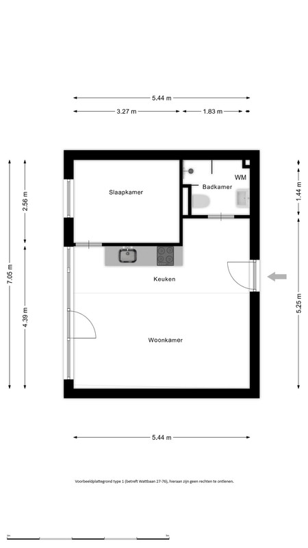 Studio te koop: Wattbaan 27-5, Nieuwegein
