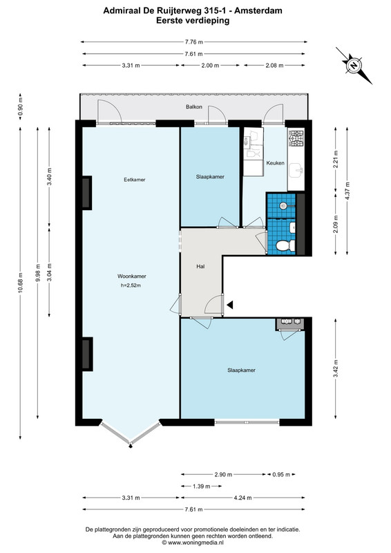 Appartement te koop: Admiraal de Ruijterweg 315-1, Amsterdam