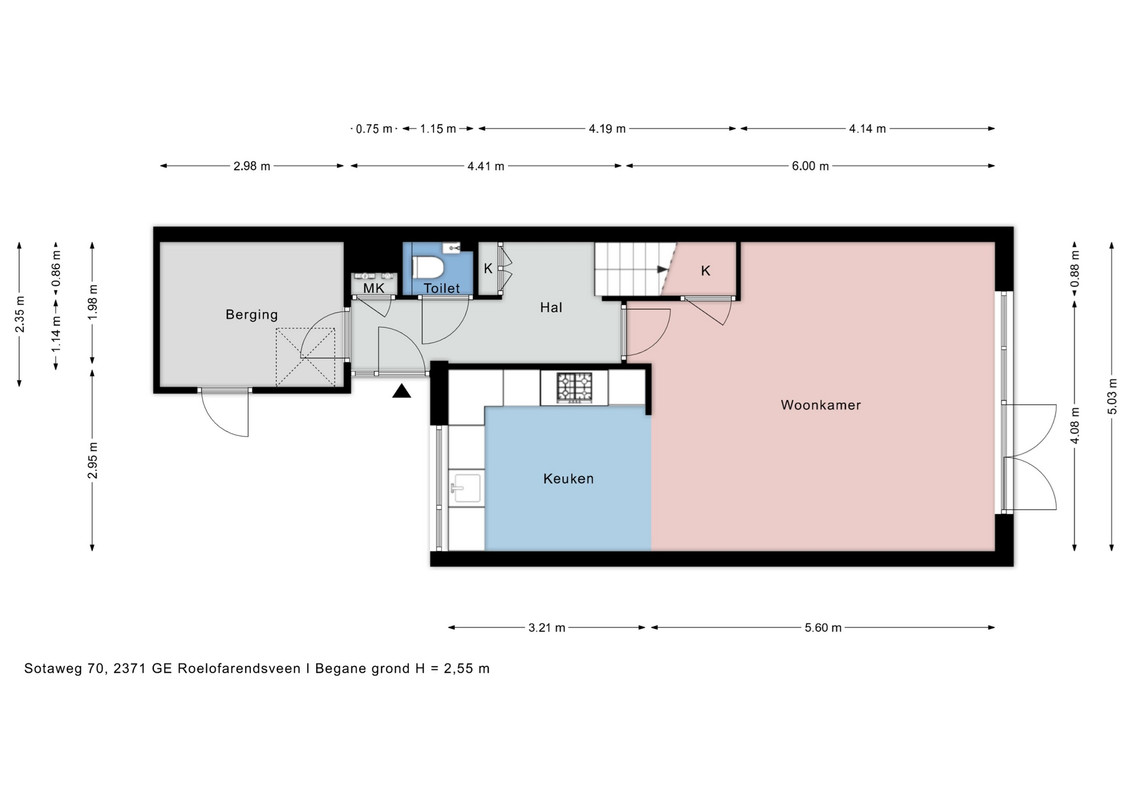 Tussenwoning te koop: Sotaweg 70, Roelofarendsveen
