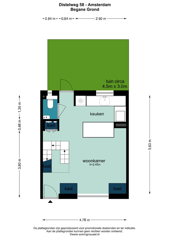 Tussenwoning te koop: Distelweg 58, Amsterdam