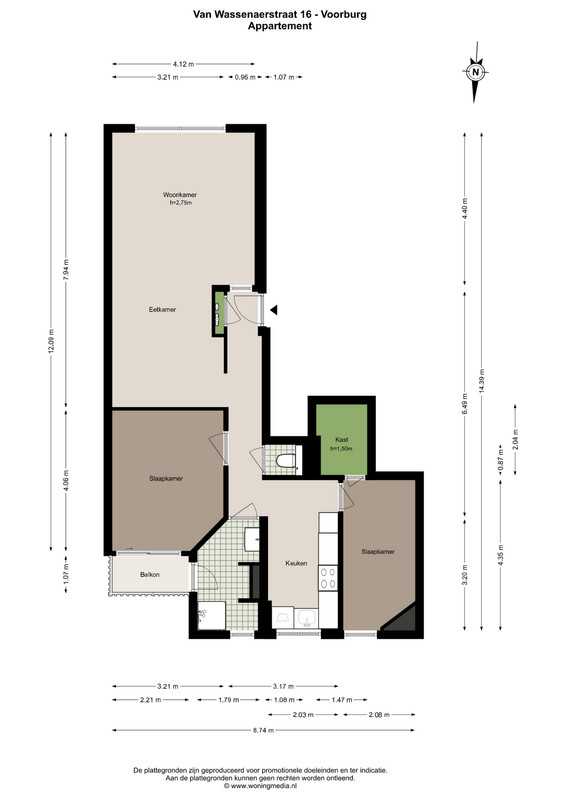 Appartement te koop: van Wassenaerstraat 16, Voorburg