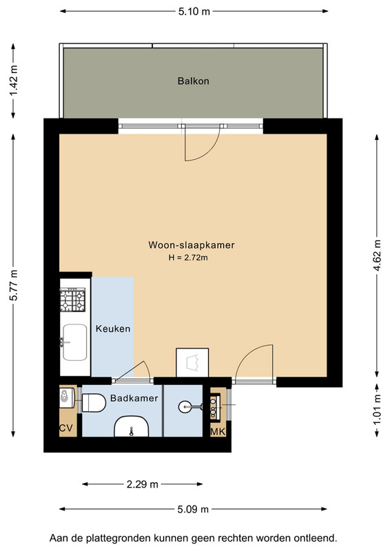 Studio te koop: Adriaanstraat 28B, Utrecht