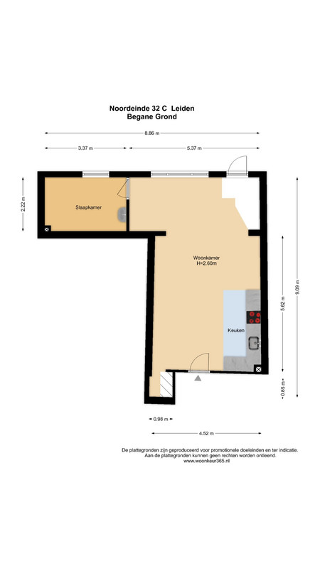 Appartement te koop: Noordeinde 32C, Leiden