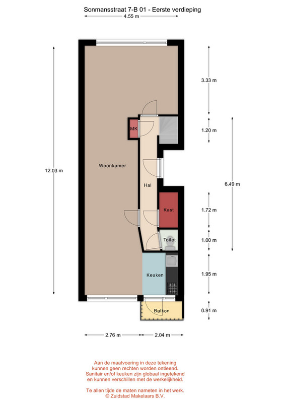 Appartement te koop: Sonmansstraat 7B01, Rotterdam
