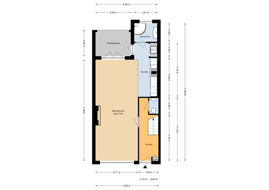 Tussenwoning te koop: Spoorgracht 15, Den Helder