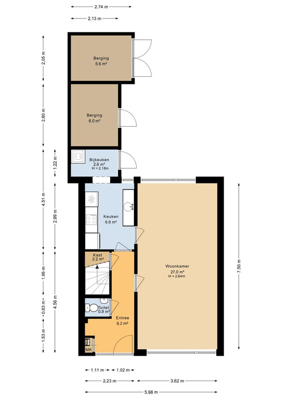 Tussenwoning te koop: Hazepad 16, Nieuw-Amsterdam