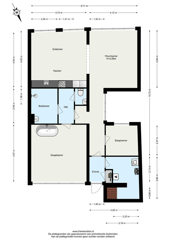 Appartement te huur: 's-Gravendijkwal 122H, Rotterdam