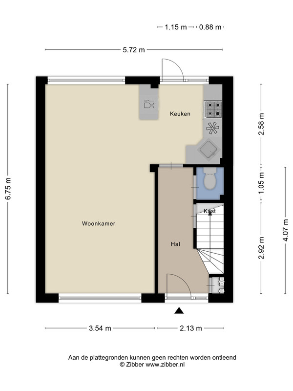 Tussenwoning te koop: Bernhardstraat 17, Zoeterwoude