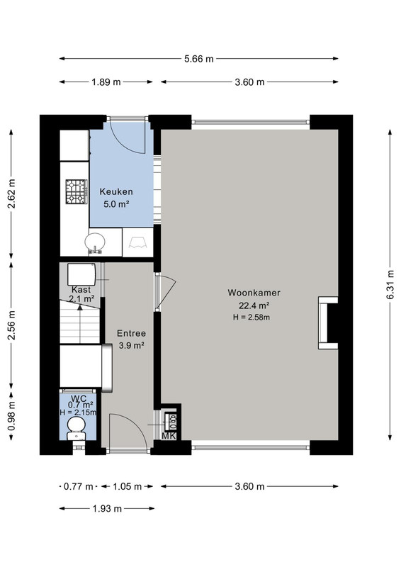 Tussenwoning te koop: Prof. Lorentzlaan 261, Sliedrecht