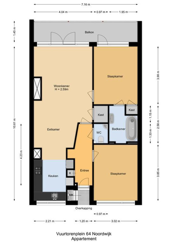 Appartement te koop: Vuurtorenplein 64, Noordwijk