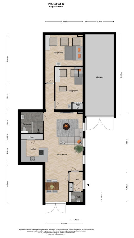 Appartement te koop: Willemstraat 3C, Alphen Aan Den Rijn