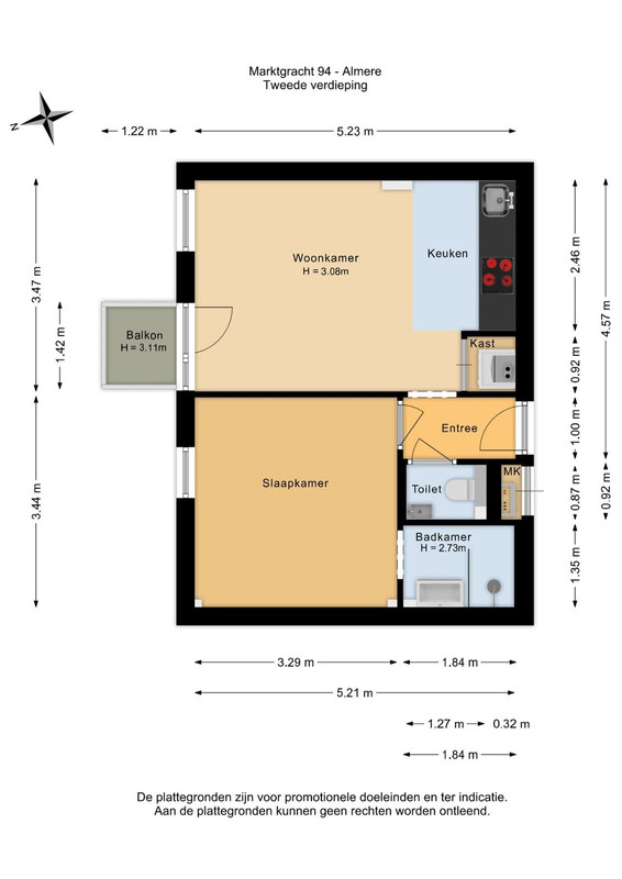 Studio te koop: Marktgracht 94, Almere