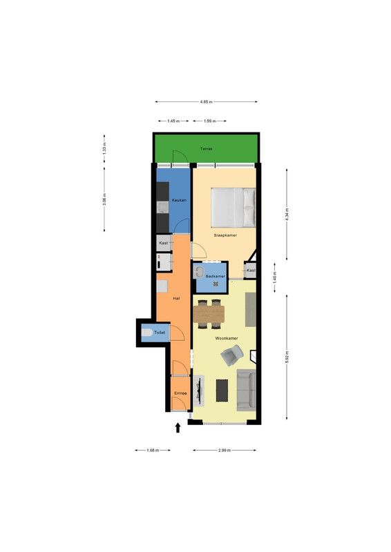 Appartement te koop: wolphaertsbocht 349A, Rotterdam